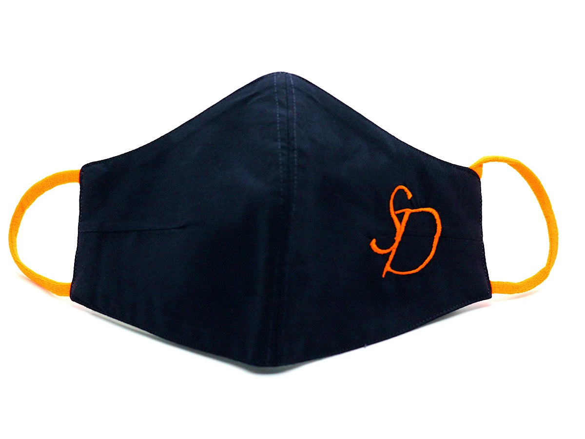 Navy Blue With Neon Orange Initials (FM-23)