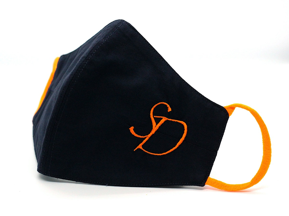 Navy Blue With Neon Orange Initials (FM-23)