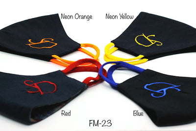 Navy Blue With Neon Orange Initials (FM-23)