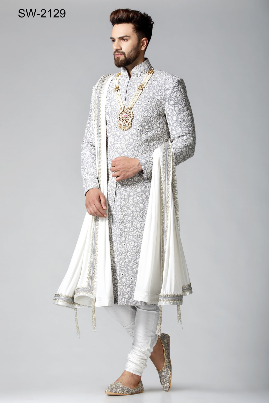 Silver Sherwani Jutti Price Mens Silver Ethnic Footwear/Punjabi